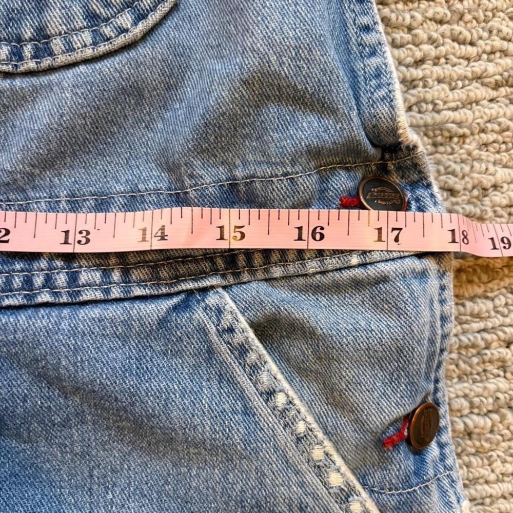 Dickies denim overalls relaxed fit distressed fades men's M workwear utility - Picture 7 of 8